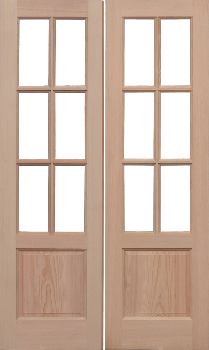 GTP2P External Hemlock Pair - Prehung Doors